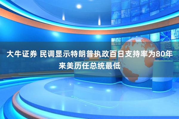 大牛证券 民调显示特朗普执政百日支持率为80年来美历任总统最低